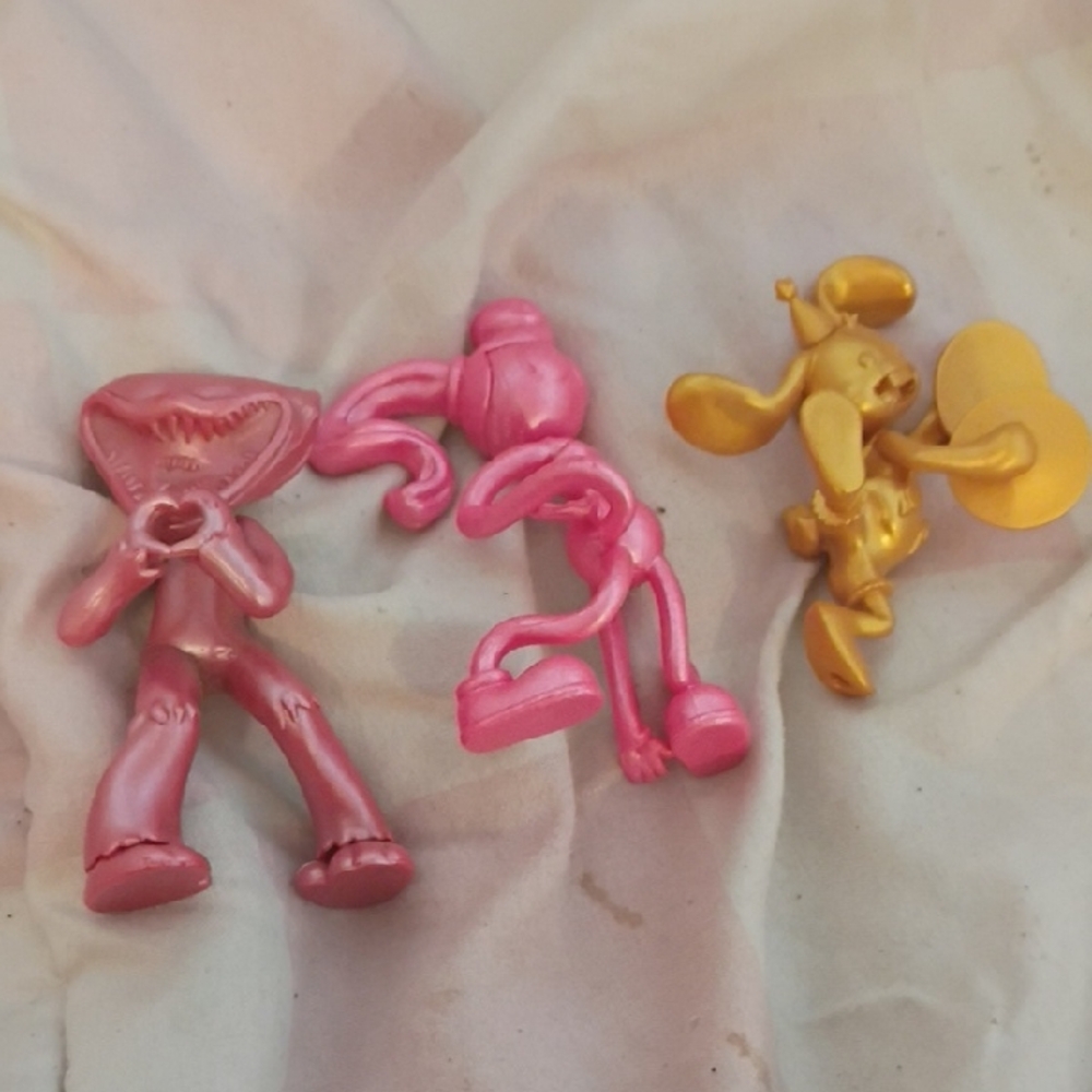 Pink and Gold Kids Toy Huggy Wuggy Figures